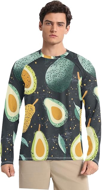 Mens UV Protection Shirts UPF50+ Long Sleeve Rash Guard Beach Shirt Quick Dry for Fishing Swimming S Teal