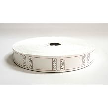 2000 Blank White Single Roll Consecutively Numbered Raffle Tickets