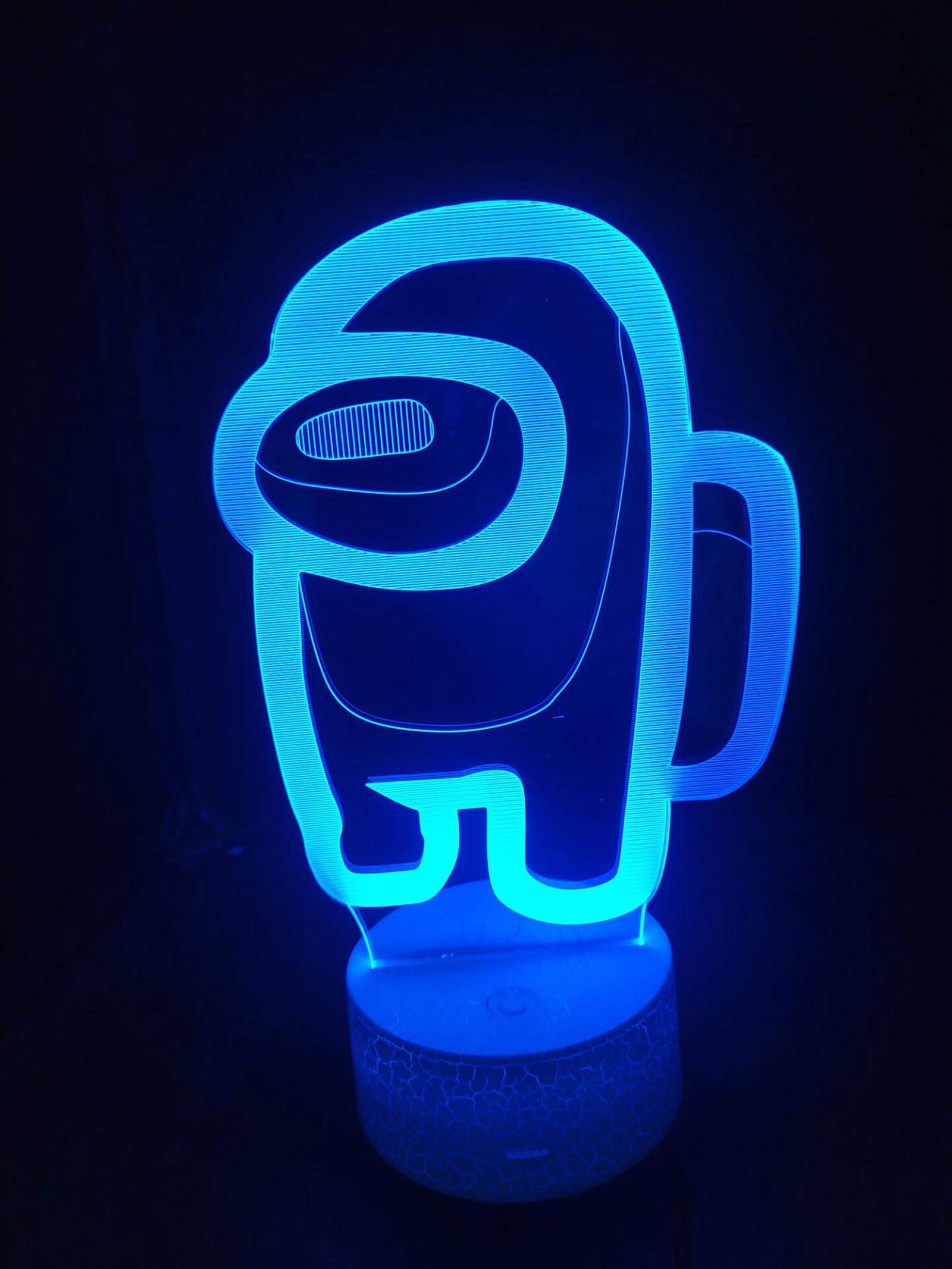 Among us Logo 3D LED Illusion Desktop Lamp Coffee Table Decor Sensor Lights Atmosphere Bedside Night Lamps Hot Friends Game Gift