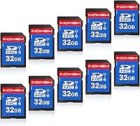 Vista 1 de Tarjeta SD de 32 GB, paquete de 10 tarjetas de memoria flash UHS-I Clase 10 MLC, tarjetas digitales seguras de alta velocidad para cámaras, cámara