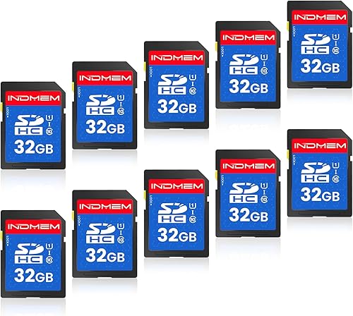 Tarjeta SD de 32 GB, paquete de 10 tarjetas de memoria flash UHS-I Clase 10 MLC, tarjetas digitales seguras de alta velocidad para cámaras, cámara