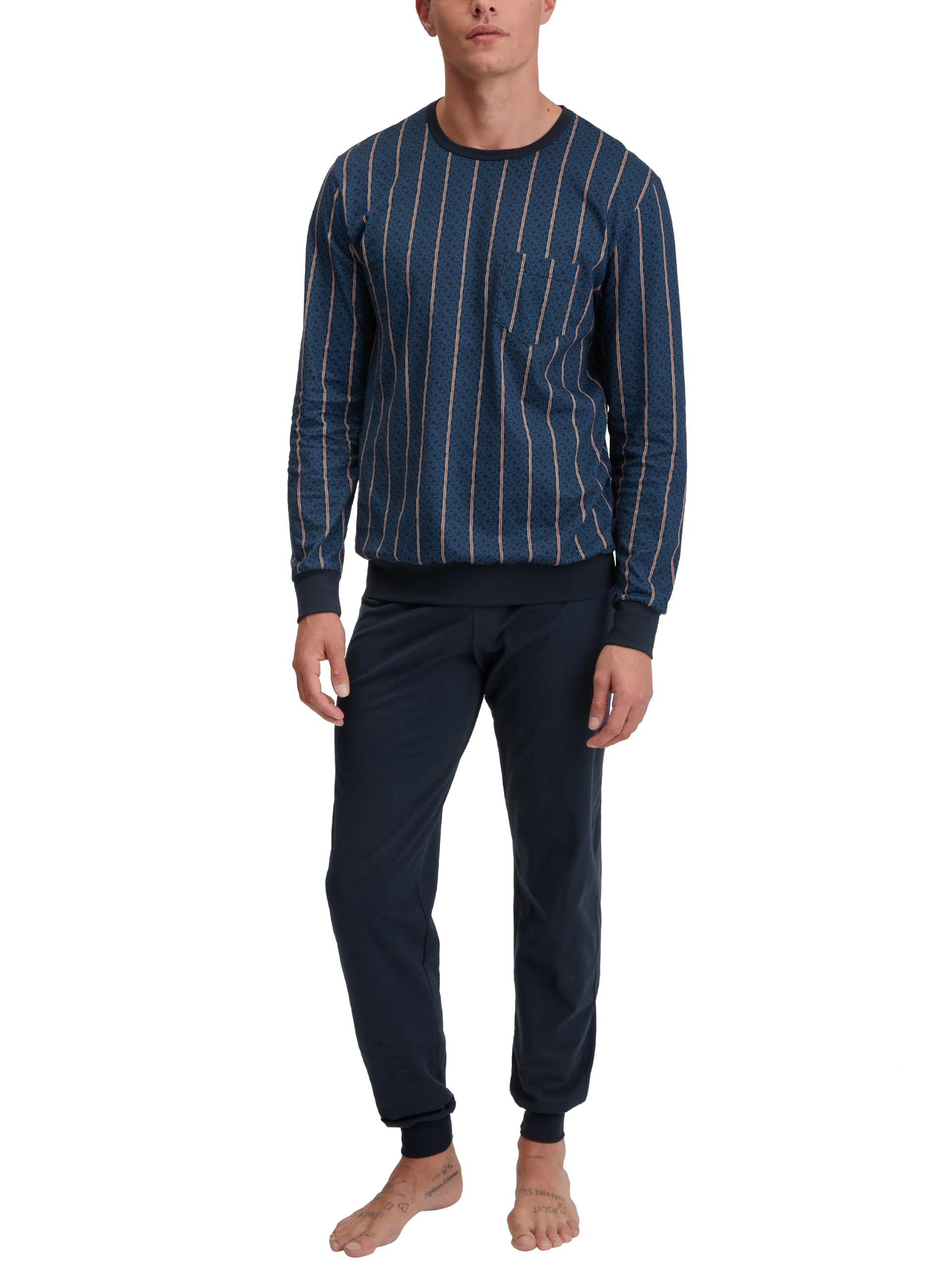 CALIDA Relax Imprint Bündchen-Pyjama Herren