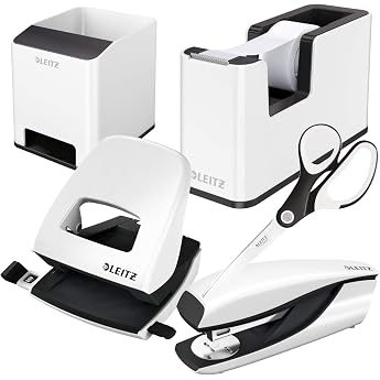 Leitz 50081062 Hole Punch 30 Sheets Guide Rail with Format Guides Metal WOW