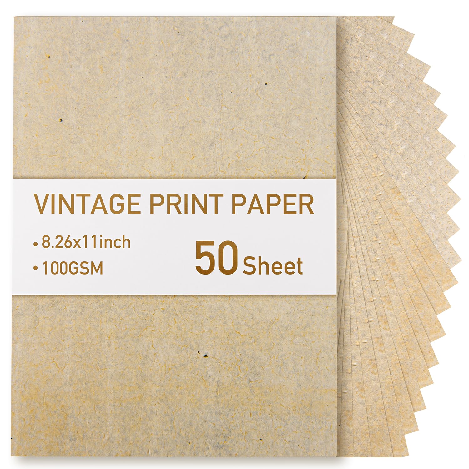 Papier parchemin vintage A4 100 g/m² Lot de 50 feuilles pour imprimantes et loisirs créatifs