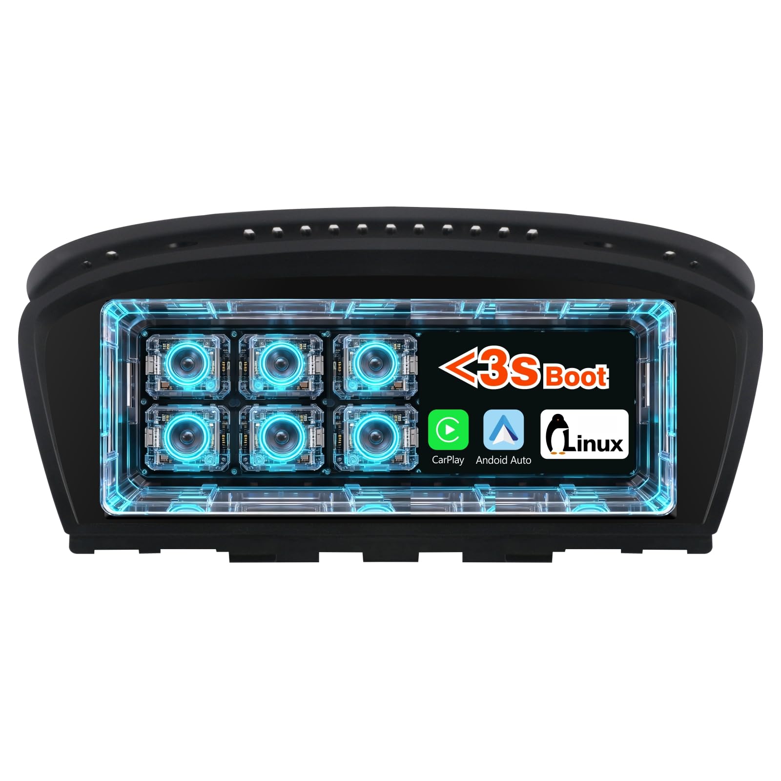 Photo 1 of Wireless Car Radio CarPlay Android Auto Linux System Fast Boot Plug and Play Stereo for BMW 3/5 Series E60 E61 E63 E64 E90 E91 E92 CCC (2004-2008) Multimedia Player iDrive System Retained