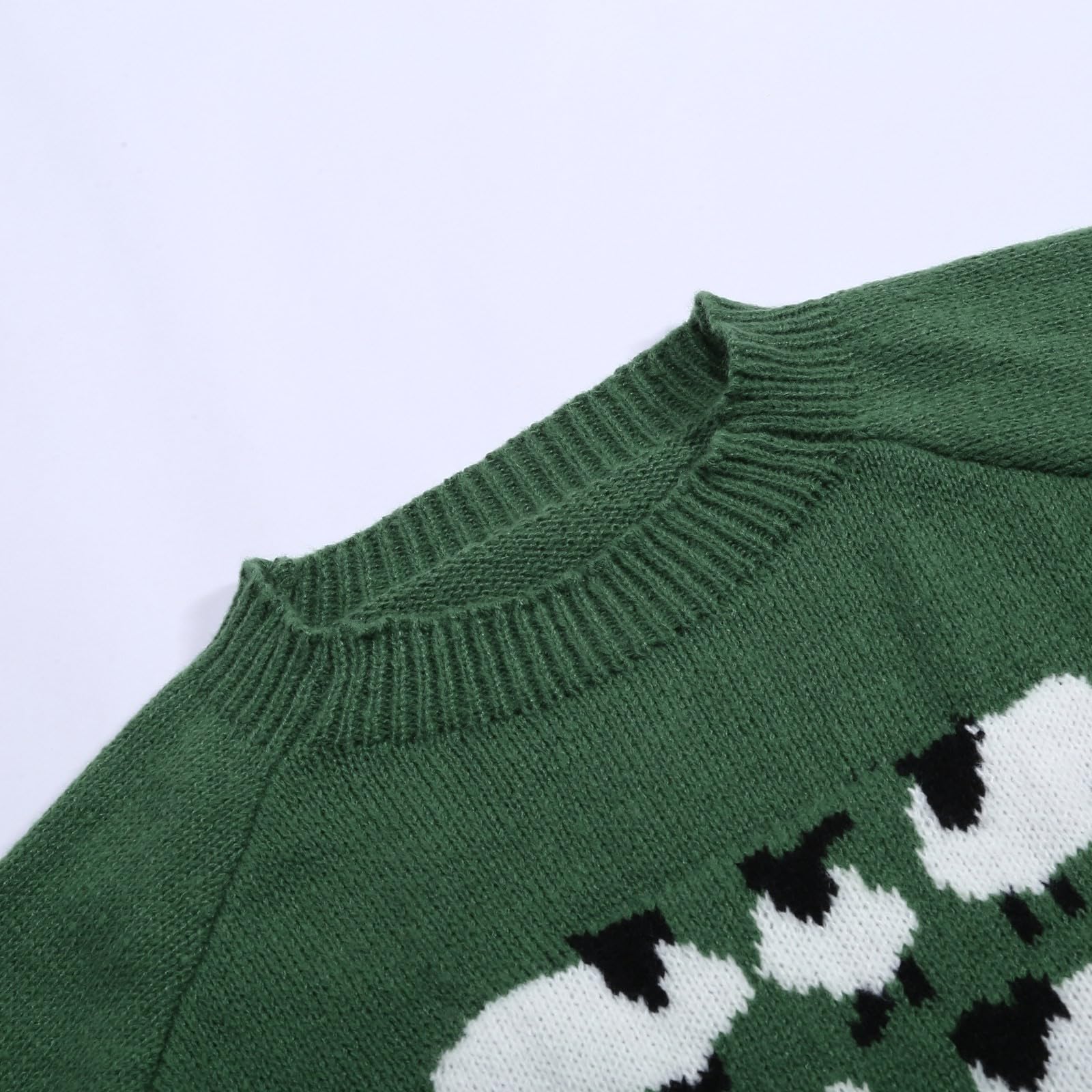 Fair Isle Maglioni da donna brutti con motivo vintage per autunno e inverno a maniche lunghe tunica leggera maglioni alla moda maglioni invernali eleganti maglioni casual lavorati a maglia