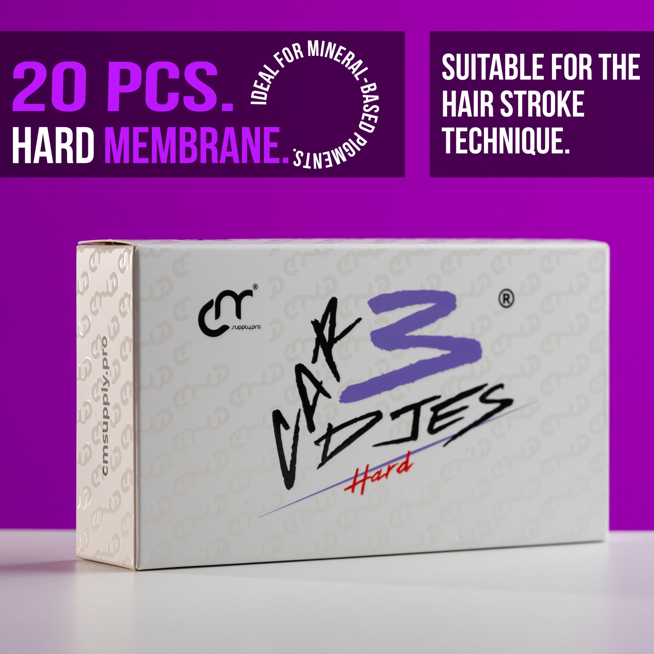 CM Supply PMU&Tattoo Nadeln 20Stk – 30/01RLLT-HARD Cartridge Needles – härtere Membran – Kompatibel mit Tattoo Maschinen&Pens – 316L Chirurgenstahl – Für Permanent Make-up & Tattoo Profis