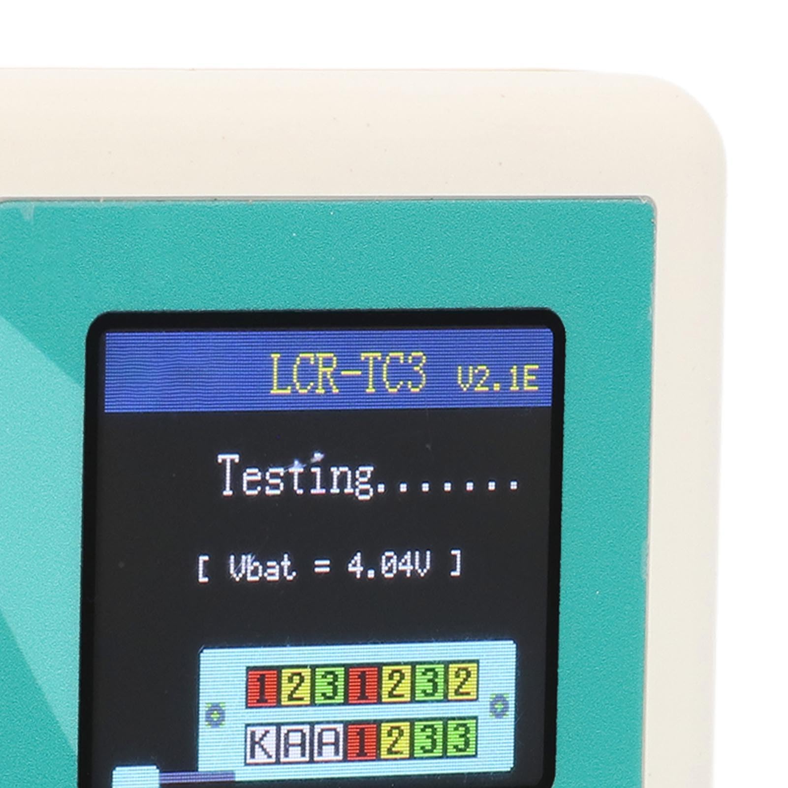 Kit tester per transistor Display a colori ad alta precisione Misuratore di resistenza capacitiva del diodo multifunzionale per gli appassionati di elettronica