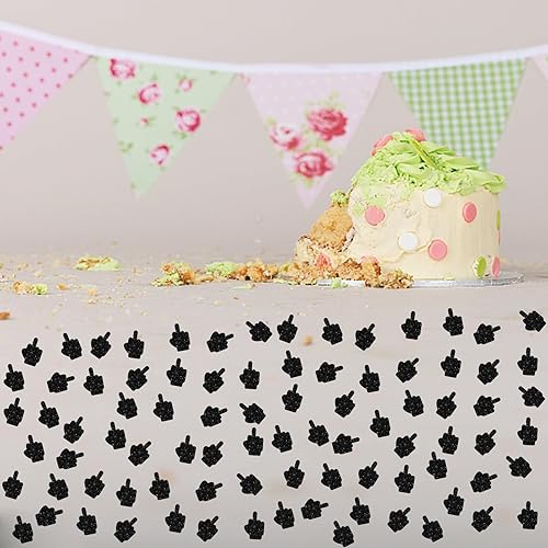 Miniatura 10 de 100 piezas de confeti de dedo medio, dispersión de papel rosa con purpurina, confeti divertido para fiesta, decoración de pastel de mano, decoración