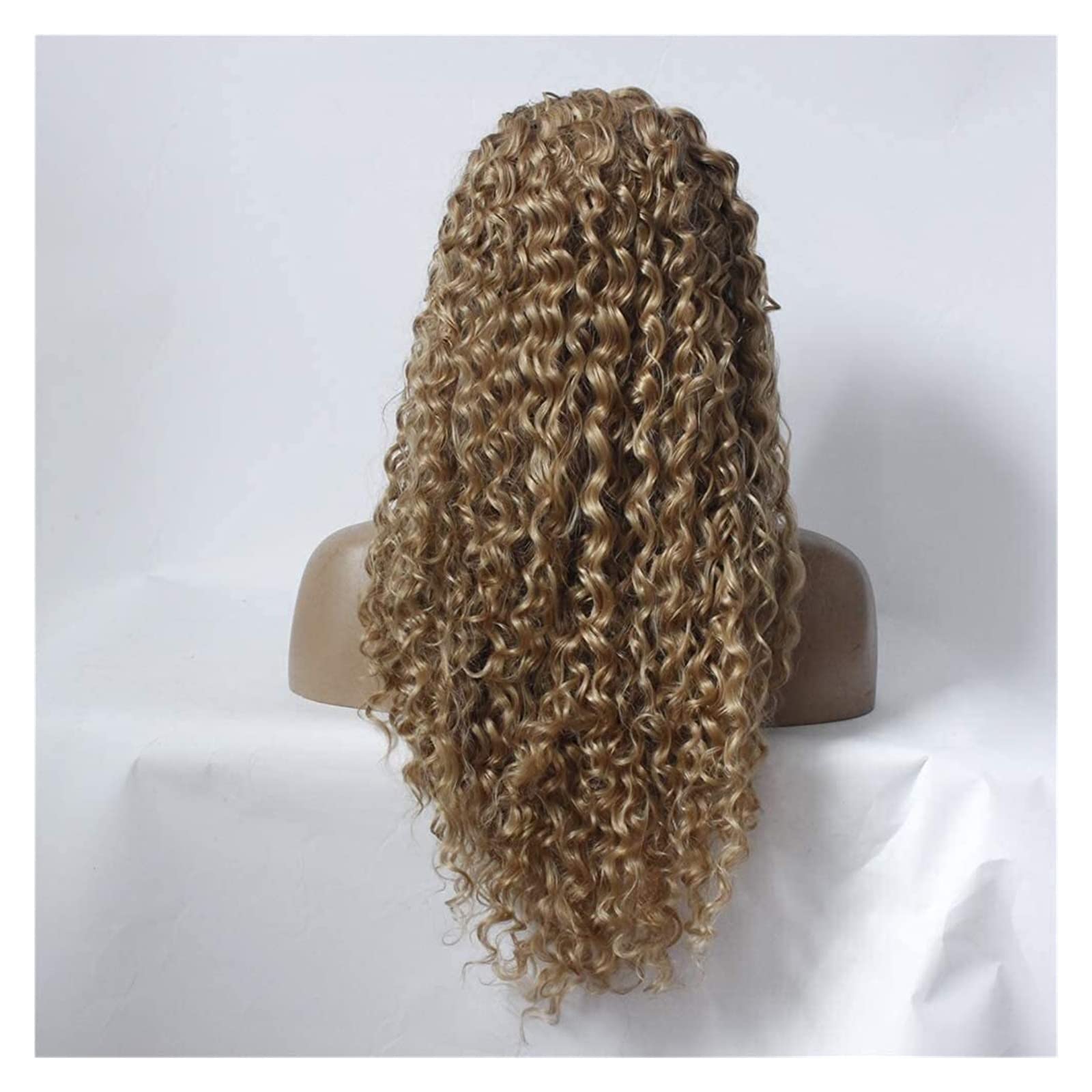 Cosplay Parrucche Parrucca Bionda Lunga Per Donna, Bionda Mista Marrone, Parrucche Afro Per Donne Nere Parrucche Corte Ricci Crespi 24 Pollici Parrucca Quotidiana
