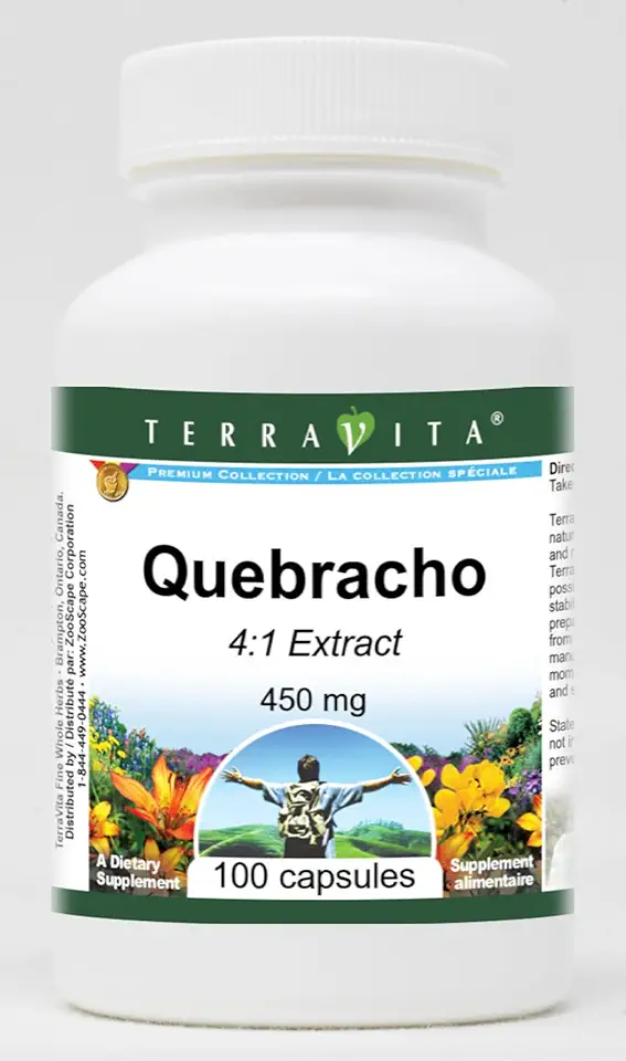 Quebracho 4:1 Extract Capsules — 100 Count
