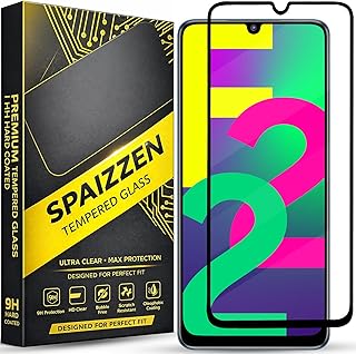 Military-Grade Tempered Glass Screen Protector Compatible for Samsung Galaxy F22 4G with Edge to Edge Coverage and Easy Self Installation kit