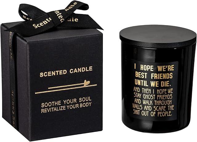 Friend Gifts Scented Candles - Unique Gifts for BFF Best Friend Bestie - Fun Birthday Gag Gifts for Coworker, Friend, Soul Sister,Funny Friendship Present,Valentines Day Gifts for BFF,Bestie