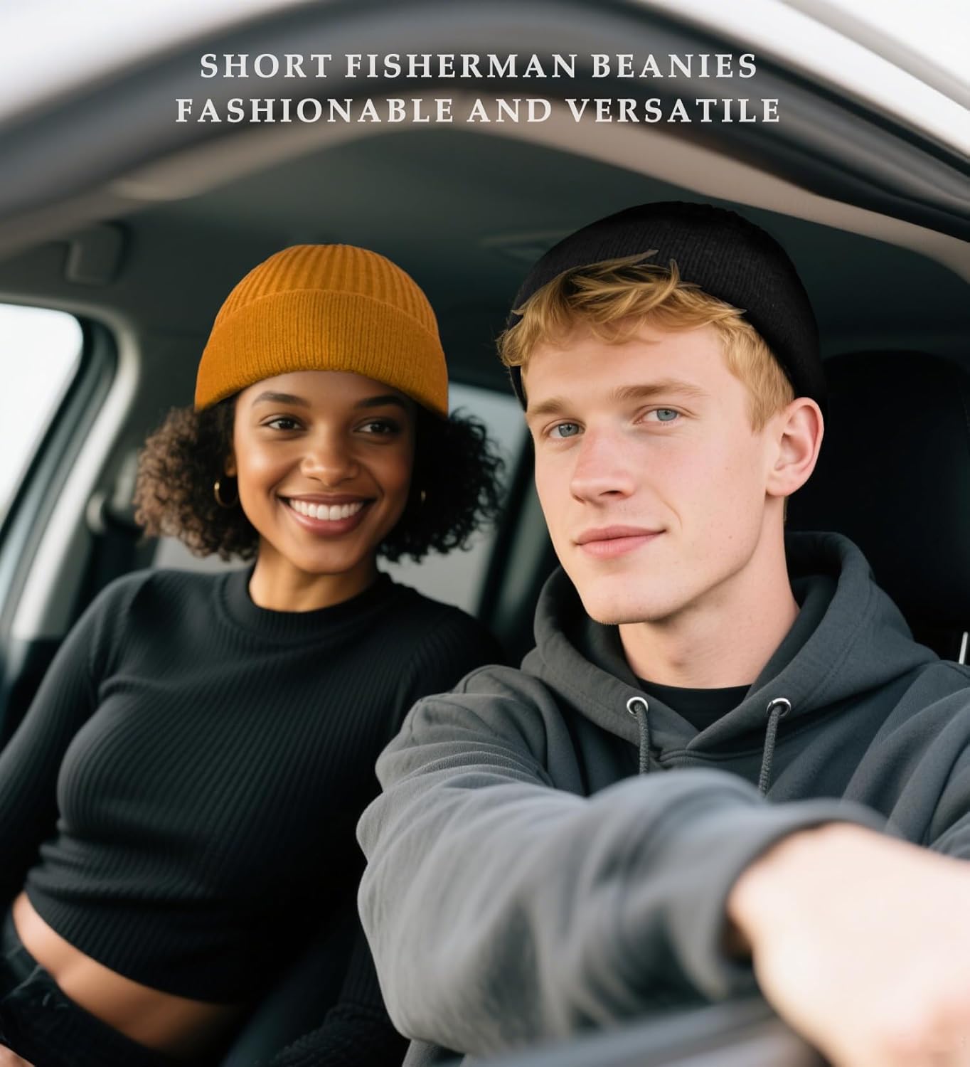 Swag Wool Knit Cuff Short Fisherman Beanie for Men Women, Spring Fall Winter Warm Hats, Trawler Skull Cap, Watch Cap - Image 5