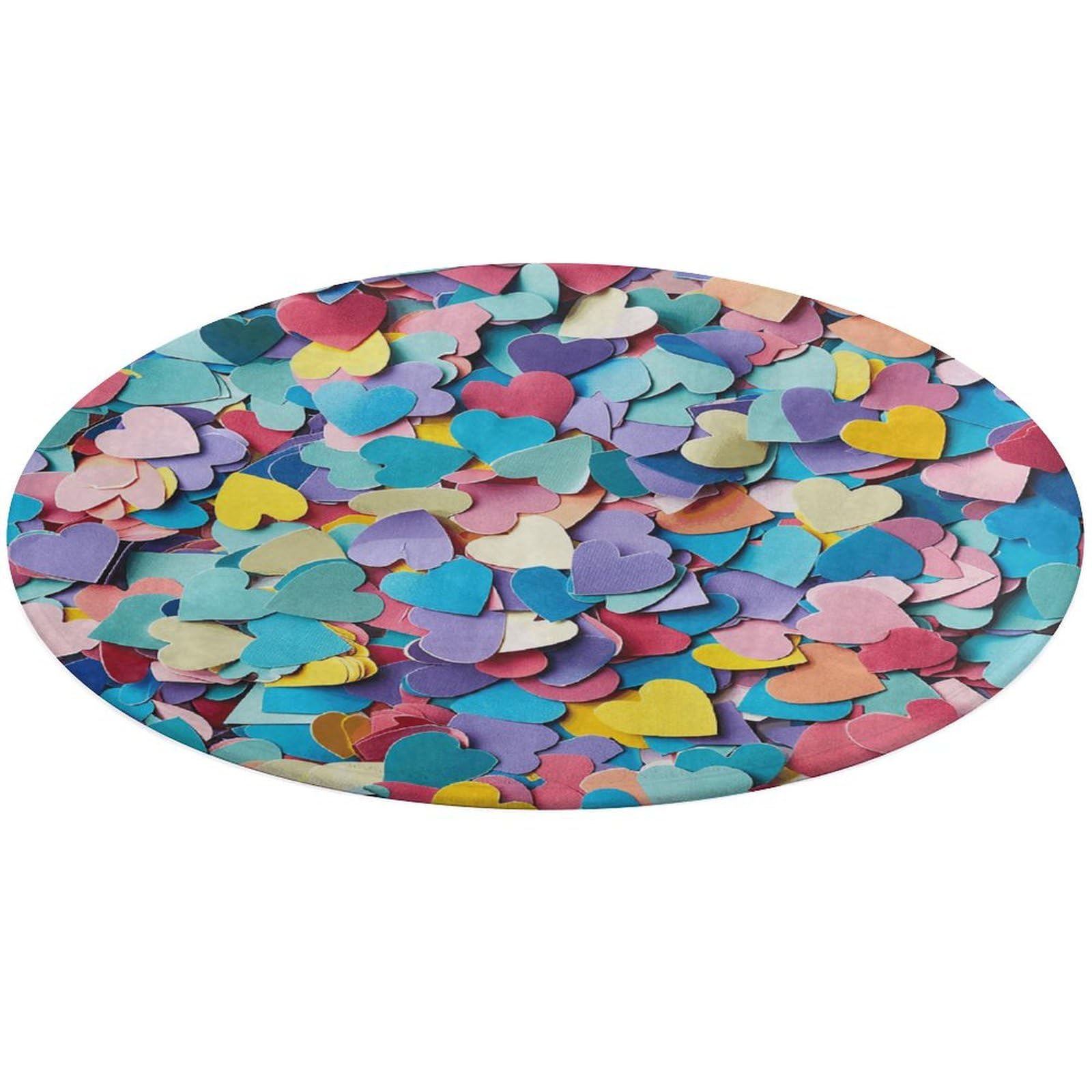 Alfombra con estampado de confeti lavable para casa