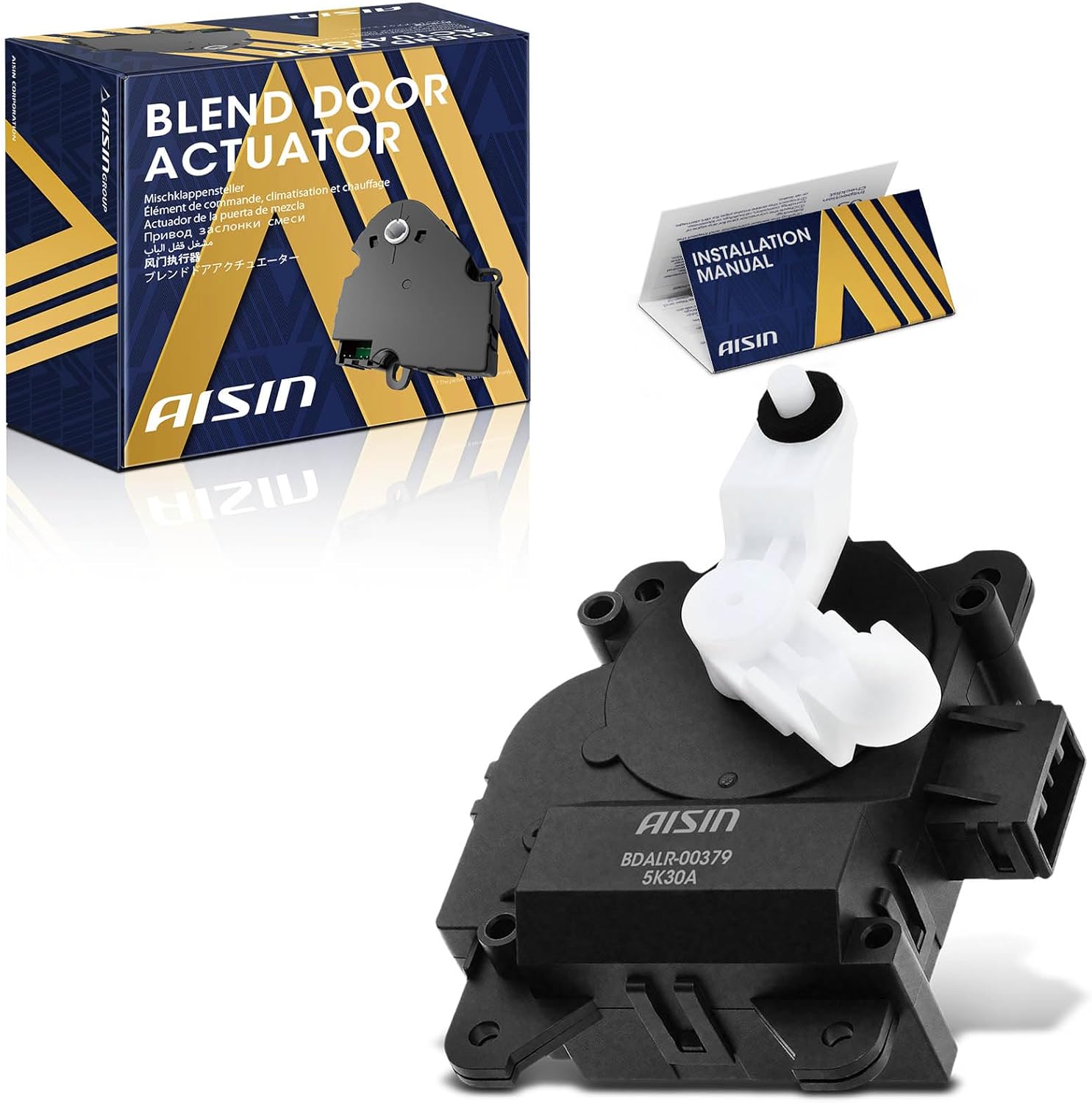 AISIN AFTERMARKET BDALR-00379 Left Main HVAC Blend Door Actuator - Compatible with Honda Odyssey 2005-2010, Ridgeline 2006-2014 - Temperature