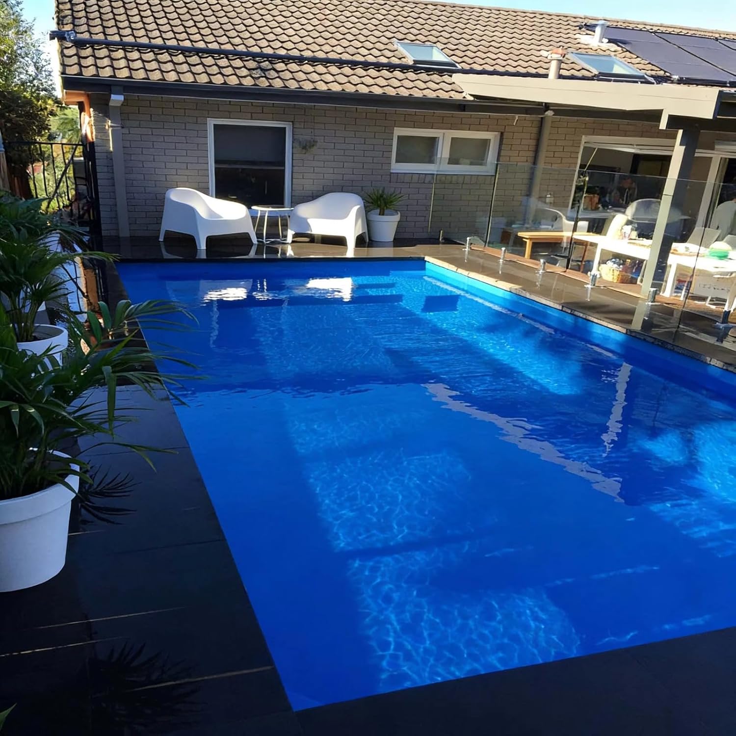 Premium Rectangular Swimming Pool Underground Swimming Pool Acrylic Outdoor Pool Above Ground Pool for Adults Family Backyard for Water Games, Parties, and Daily Relaxation