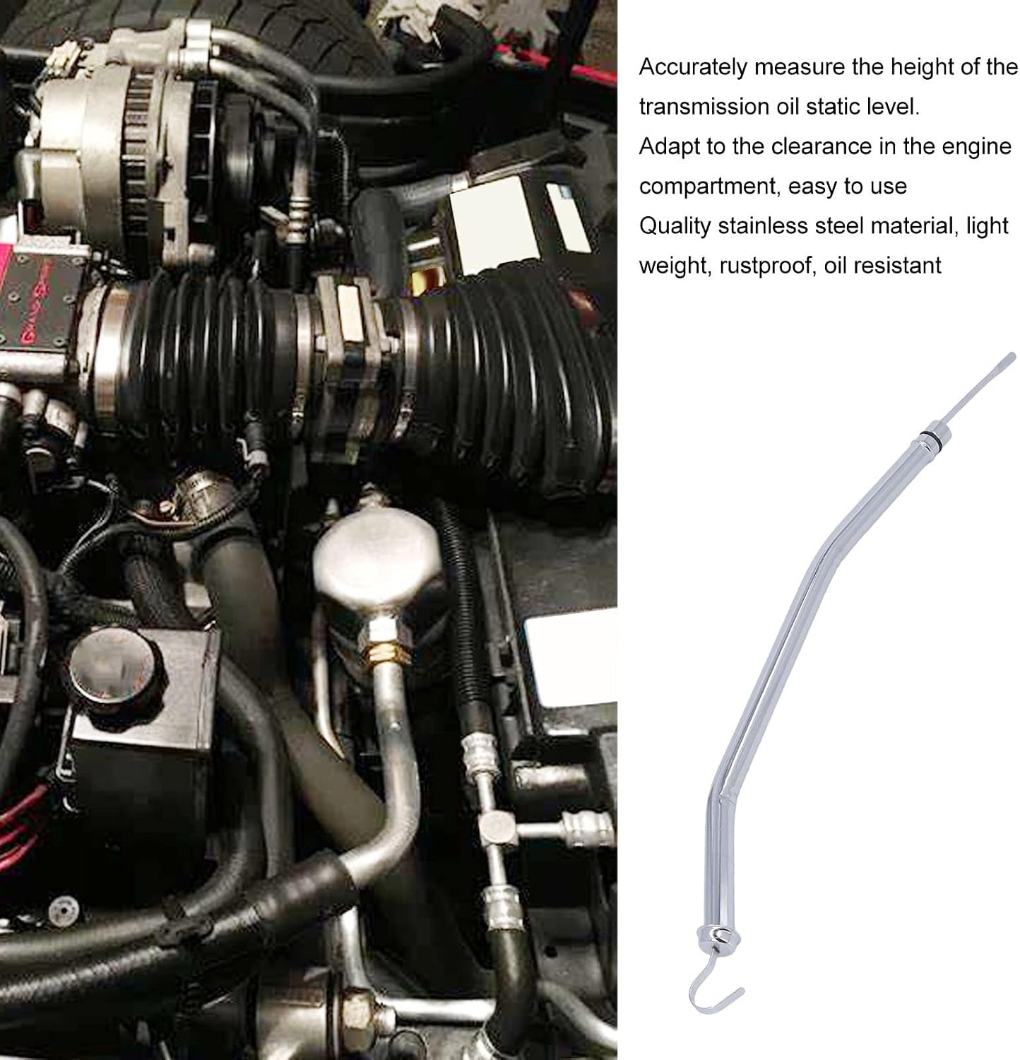 Transmission Dipstick, 24in Long Precise Measurement Oil Dipstick Tube Light Weight for C4 Transmissions