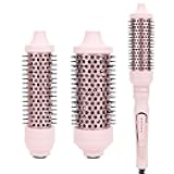 Sonew Heated Round Brush Set, Women Styling Curling Brush, Quickly Creates Voluminous Curls, 5 Temperature Settings for All Hair Types, Ion Ceramic Curling Iron Reduces Heat Damage