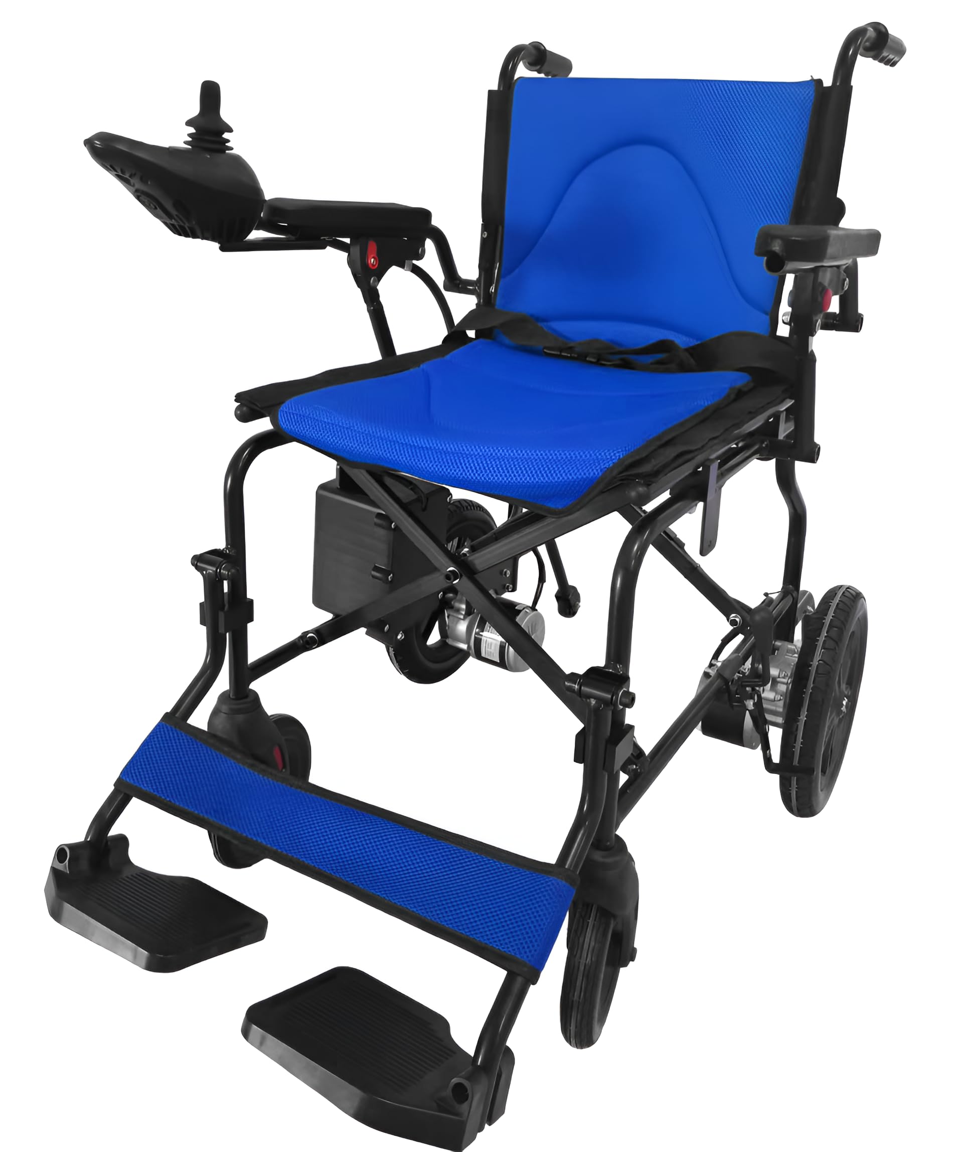 Electric Wheelchair for Adults 12.5 Miles Range 2x250 Watt Motors Lightweight Foldable Motorized Wheelchair with Anti Tilt Wheels Adjustable Pedals only 58 lbs