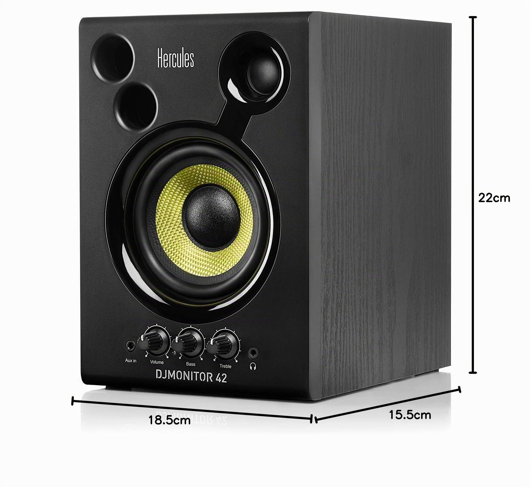HERCULES DJMonitor 42: 2 altoparlanti attivi per monitoraggio da 20 watt RMS ciascuno
