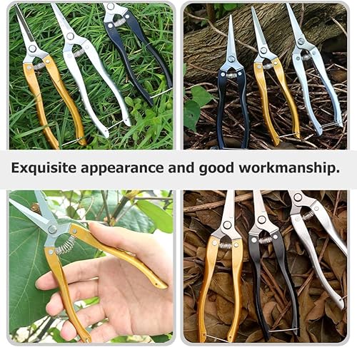 Miniatura 3 de Tijeras para plantas, 2 piezas, hojas de rosa, floristería, tijeras de flores principales, tijeras de podar Sichuan para jardinería, tijeras de