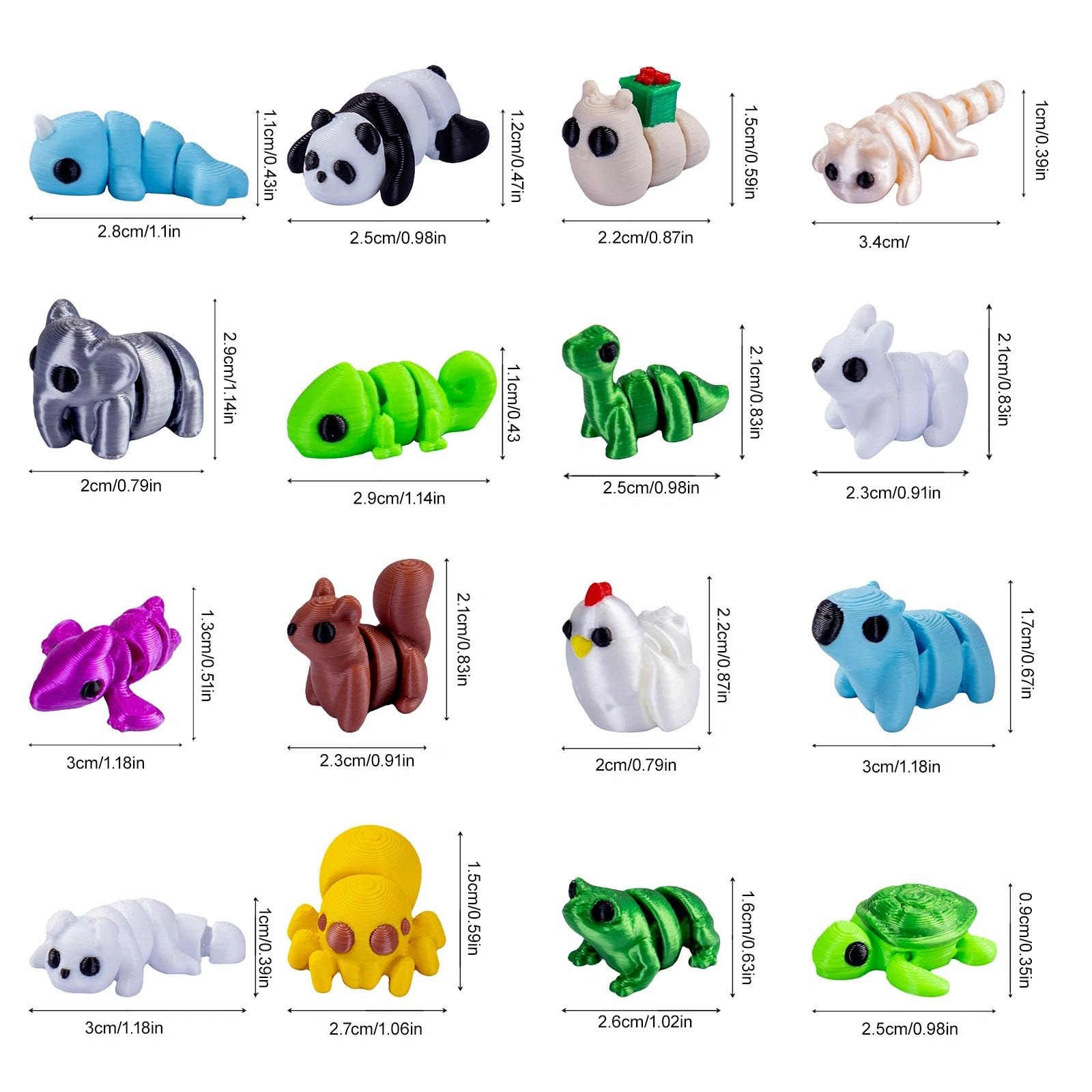 Zhixan 40Pcs 3D Printed Animals Figurines - Image 2