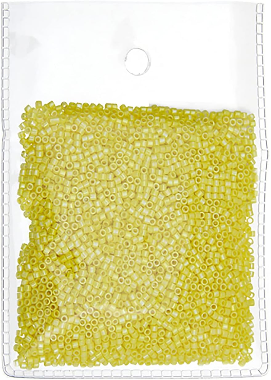 Miyuki Delica 11/0 Yellow AB 50gms Bag of Japanese Glass Beads