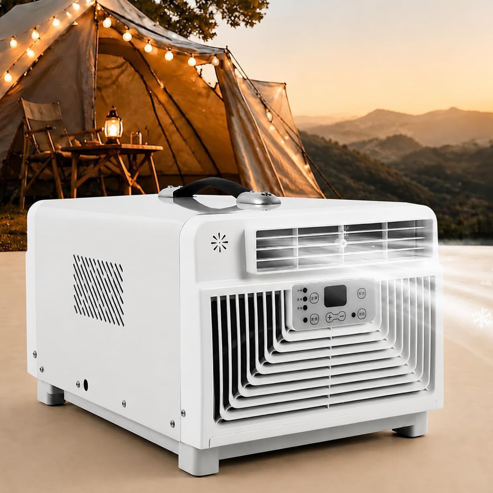 DDZJTPP Portable Air Conditioners Tent Air Conditioner Small Personal Evaporative Air Cooler & Fan 4-in-1 Quiet Small AC Unit LED Display Fast Cooling for Indoor & Outdoor Use Cold