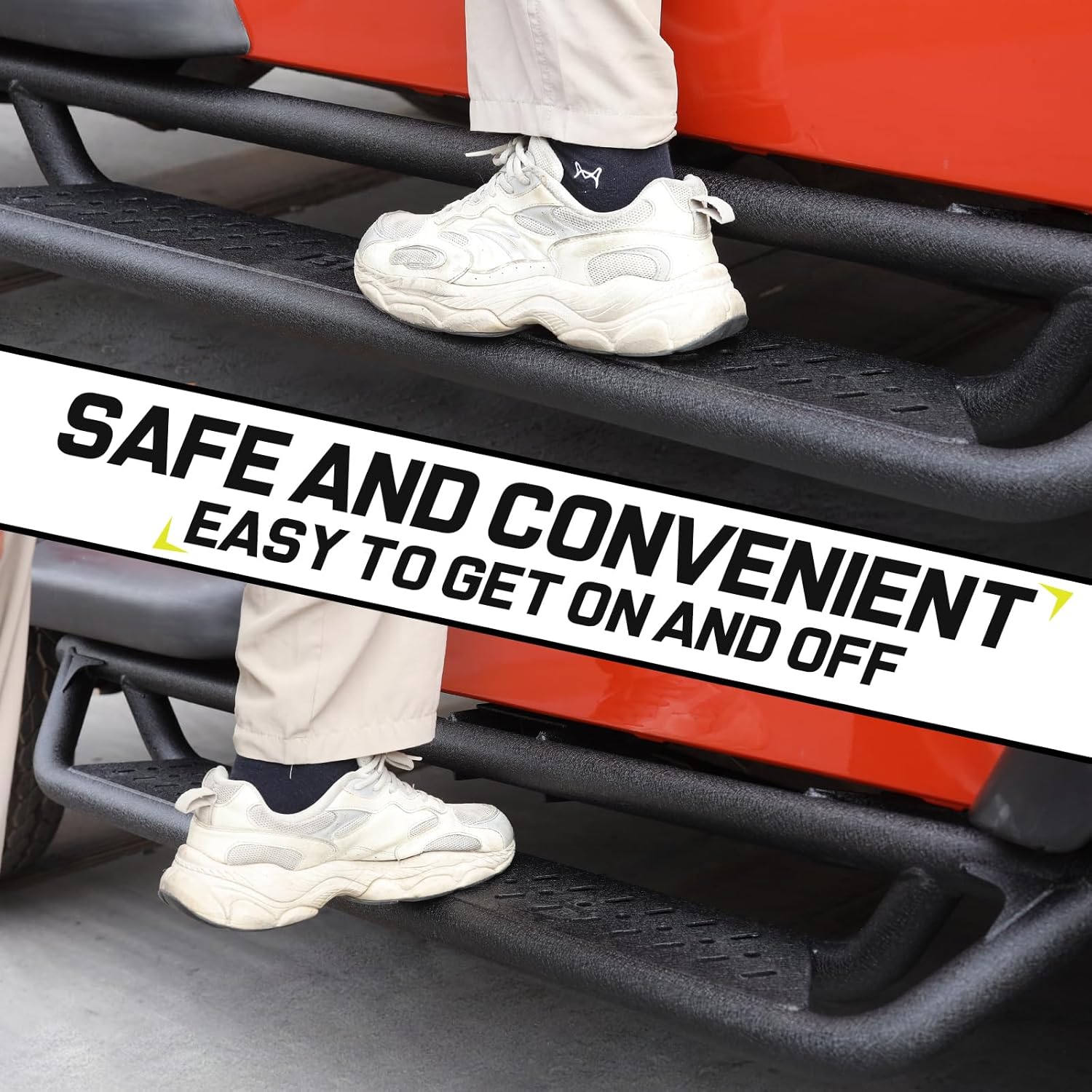 BINARY STAR Running Boards Drop Down Side Step Compatible with Vehicle 1997-2006 Jeep Wrangler TJ 2 Doors(Exclude Unlimited), Tube Rock Slider Rails Heavy Duty Steel Nerf Bars.