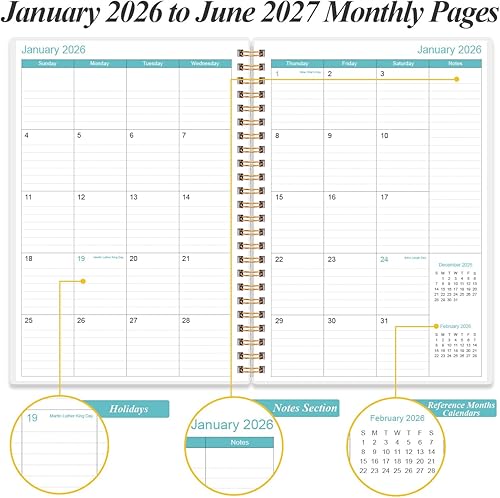 Miniatura 3 de Agenda 2024-2025  Agenda semanal y mensual 2024 y diario para rastrear objetivos, agenda académica 2024-2025 de enero de 2024 a junio de 2025,
