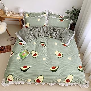 Fundas de edredón para Cama Doble, Color Amarillo, Juego de Cama King Size Floral, Fundas de edredón para Cama Doble, Juego de Ropa de Cama para niños con sábana Bajera, Juegos de Funda de edredón de