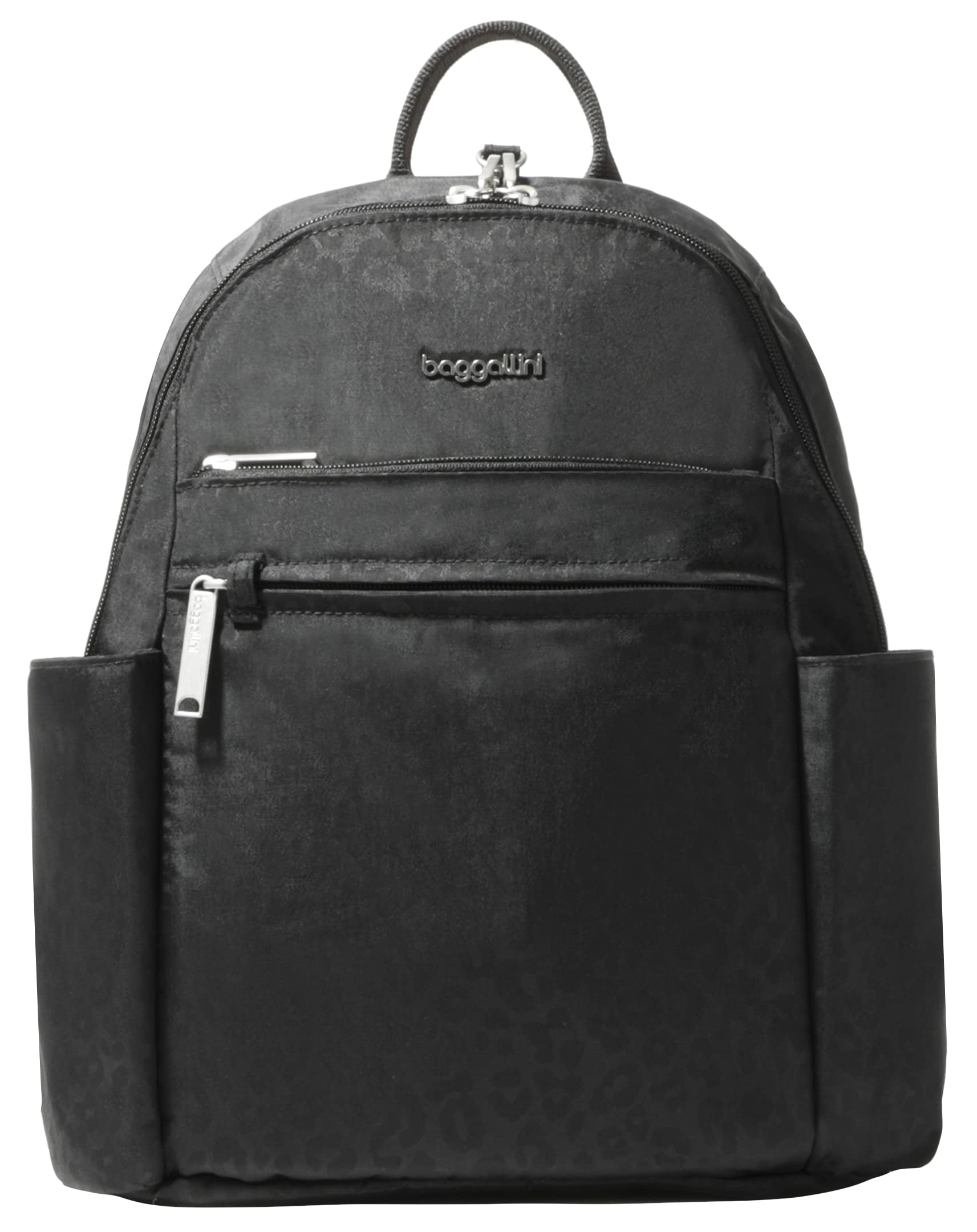 Securtex® Anti-theft Vacation Travel Backpack 10x13" Slash-Resistant Nylon Daypack w/RFID, Black Cheetah