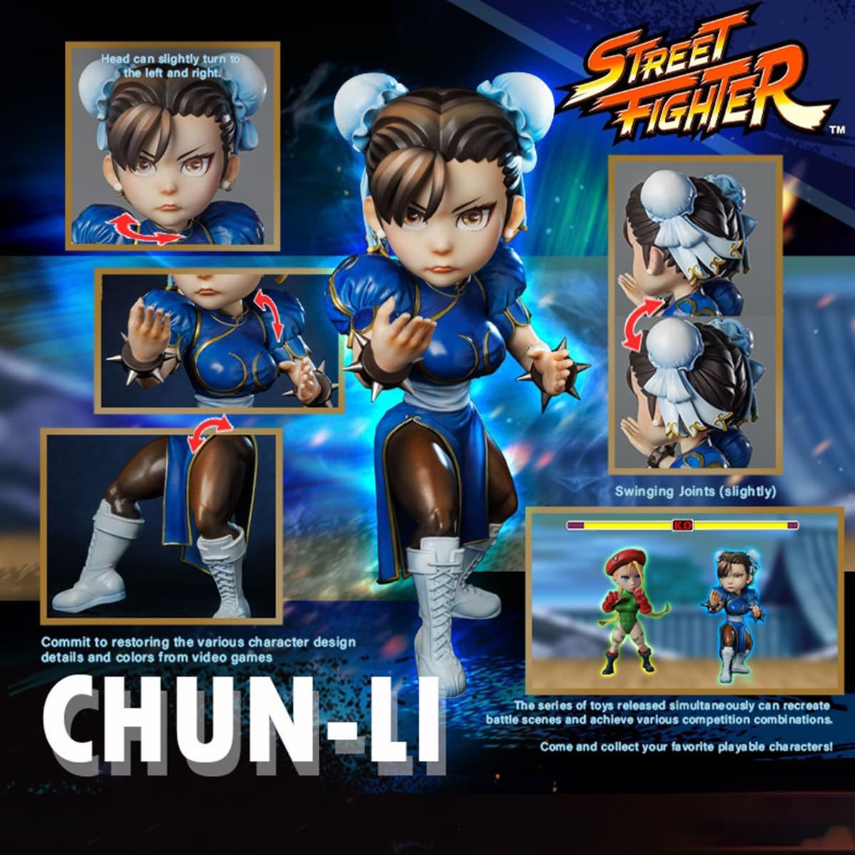 HiPlay Asmus Toys Street Fighter QBITZ XL Series Chun-LI QBXL004 Action Figures