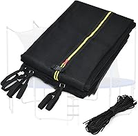 Vista 9 de Goplus Trampoline Net Replacement for 8FT 10FT 12FT 14FT 15FT 16FT Round Frame Trampolines, Weather-Resistant Breathable Safety Enclosure Net with