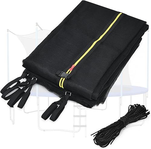 Miniatura 9 de Goplus Trampoline Net Replacement for 8FT 10FT 12FT 14FT 15FT 16FT Round Frame Trampolines, Weather-Resistant Breathable Safety Enclosure Net with