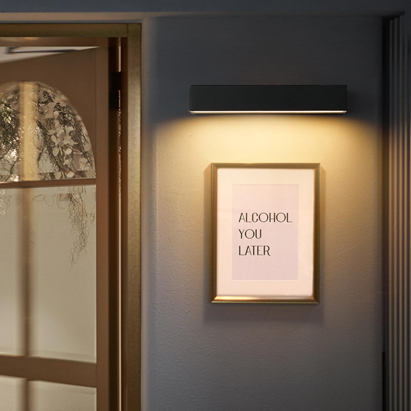 Zewnętrzny kinkiet LED, dekoracyjna lampa tarasowa, nowoczesna designerska lampa ścienna IP65, lampa ścienna do użytku na zewnątrz/wewnętrzna, aluminiowa lampa balkonowa, p