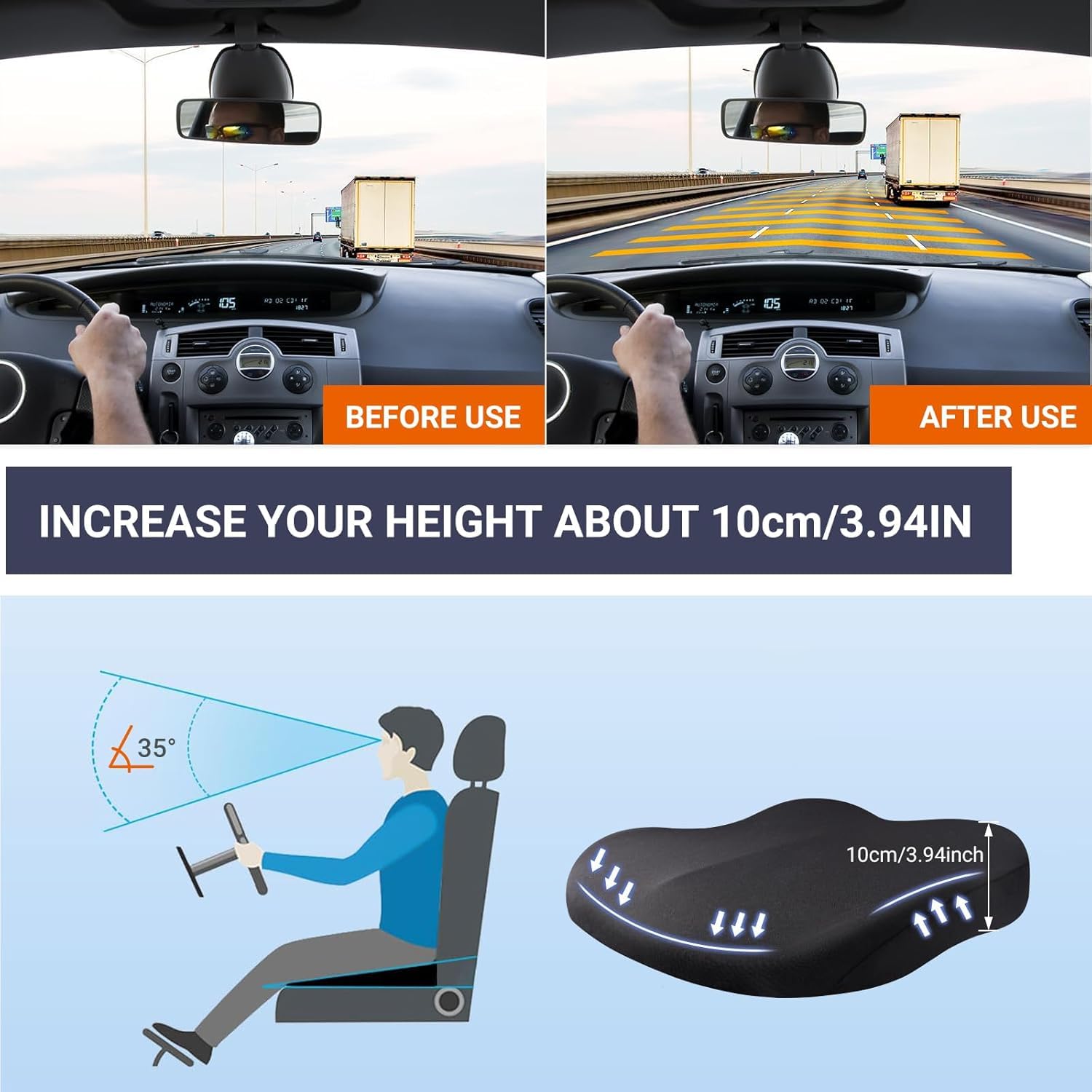 Cuscino Sedile Auto per Nissan Leaf 2018-2024 Memory