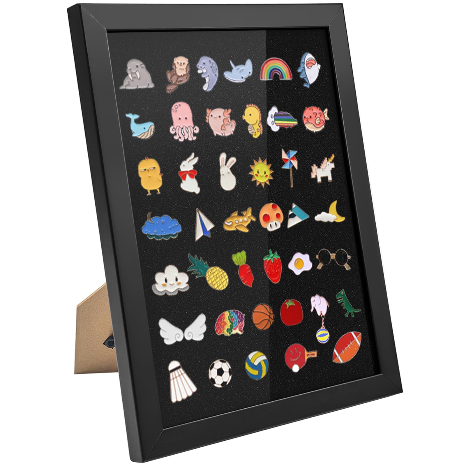 Vetrina per spille, 21 x 30 cm, scatola ombreggiante per spille, porta spille, supporto da collezione, cornice per spille, scrivania e parete