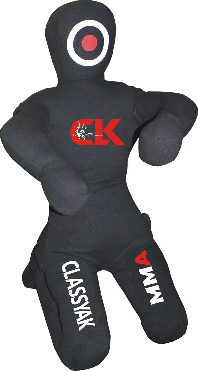 Classyak MMA Jiu Jitsu Martial Arts Training Wrestling Black Sitting Position Punching Bag - Unfilled