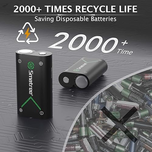 Miniatura 4 de Smatree Batería recargable compatible con Xbox Series XSXbox OneXbox One SXbox One XXbox One Elite Wireless Controller, paquete de 3 baterías con