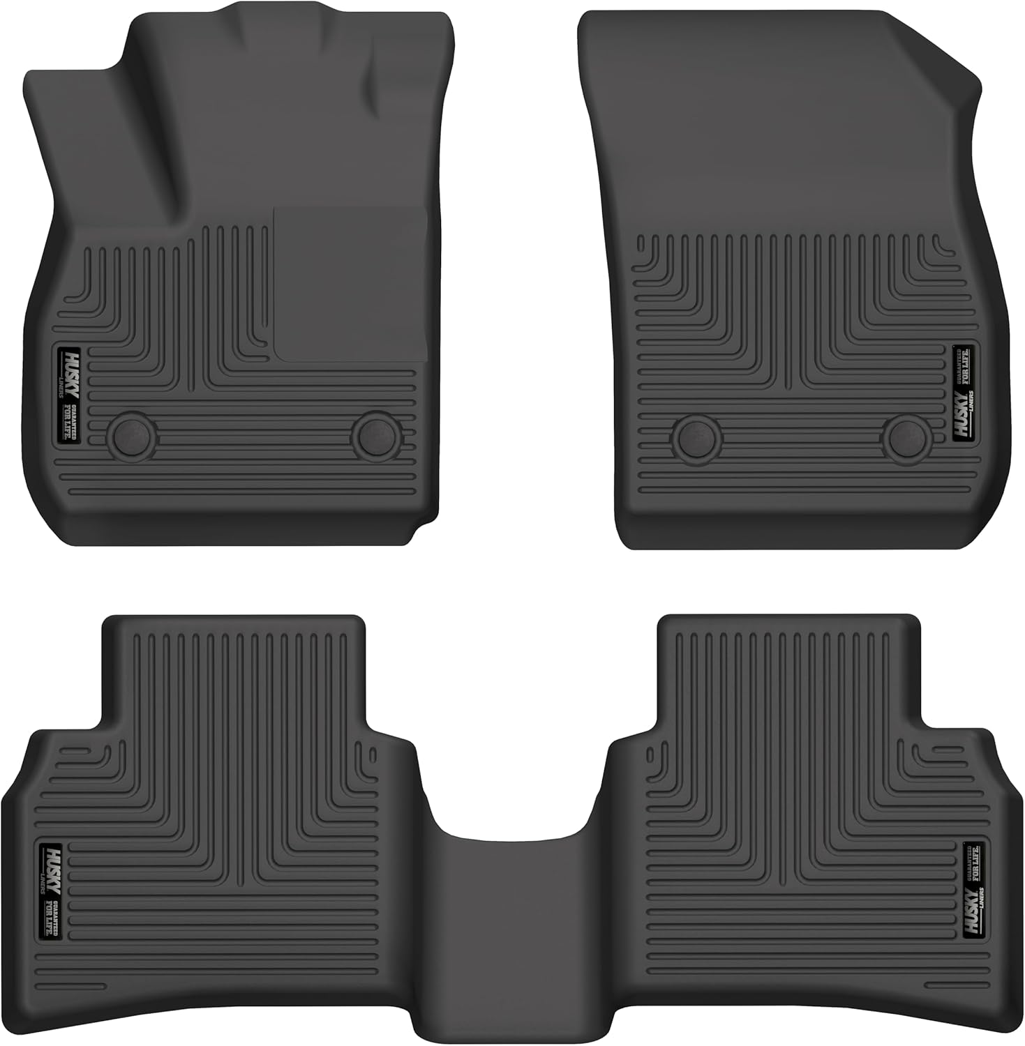 Husky Liners Weatherbeater Floor Mats | Fits 2021-2024 Buick Envision | Front & 2nd Row, 3-pc Black - 95201