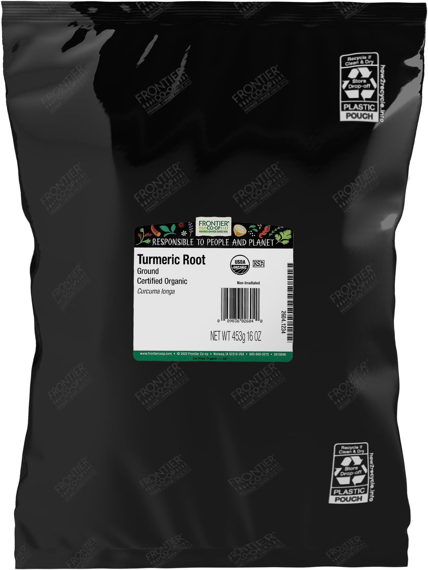 Frontier Herb Organic Ground Turmeric Root, 1 lb