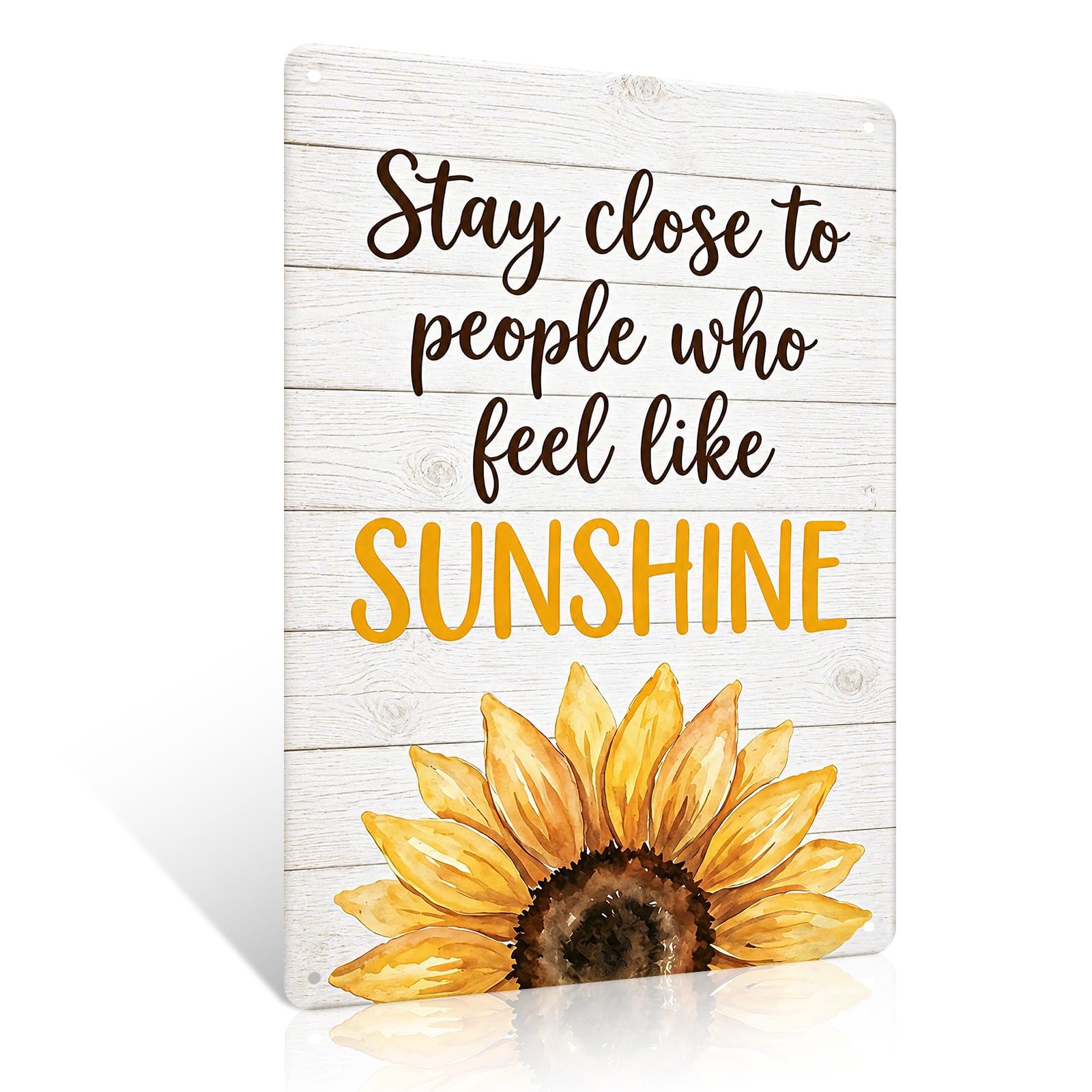Ulord Sunflower Metal Sign 8x12 Inch Sunshine Inspirational Quotes Wall Art