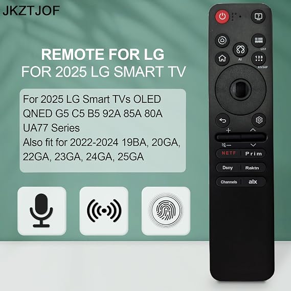 AKB76046603 MR25GA Replacement for All LG Smart TVs Models, Magic Remote for LG OLED QNED G5 C5 B5 92A 85A 80A UA77 Series with AI, Pointer and Shortcuts