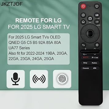 AKB76046603 MR25GA Replacement for All LG Smart TVs Models, Magic Remote for LG OLED QNED G5 C5 B5 92A 85A 80A UA77 Series with AI, Pointer and Shortcuts