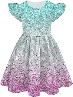 Joyería adolescente niña verano color 3D impresión digital dulce personalidad moda princesa vestido de manga mosca vestido joyas adolescentes