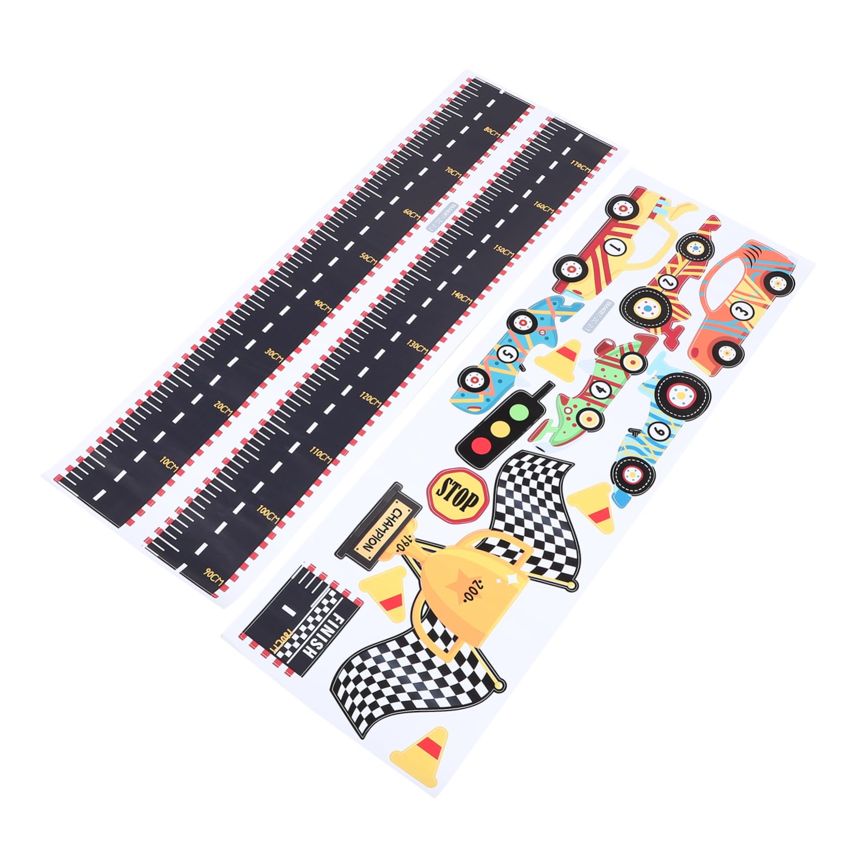 ERINGOGO Removable PVC Height Measurement Wall and Girls Growth Chart Car Track Theme Versatile for Home School