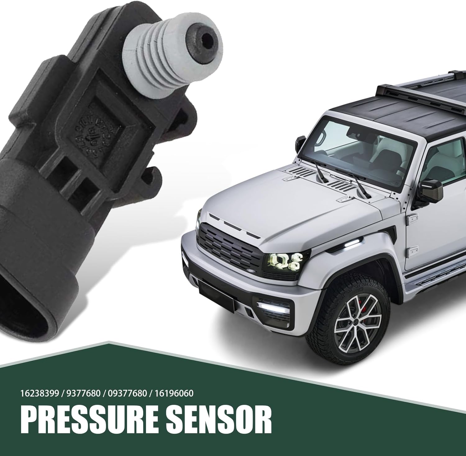 1 PC Car Fuel Tank Pressure Sensor, Replacement 16238399 9377680 09377680 16196060, Sensor for Solves ABS Fault Light Flashing, Compatible with Delphi III Cadillac Chevrolet GM Hummer (Black)