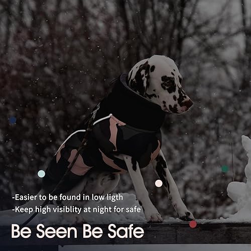 Miniatura 10 de IECOii - Abrigo extracálido, chaqueta reflectante ajustable, abrigo de invierno suave de cuello alto con hebilla y forro de vellón para clima frío,